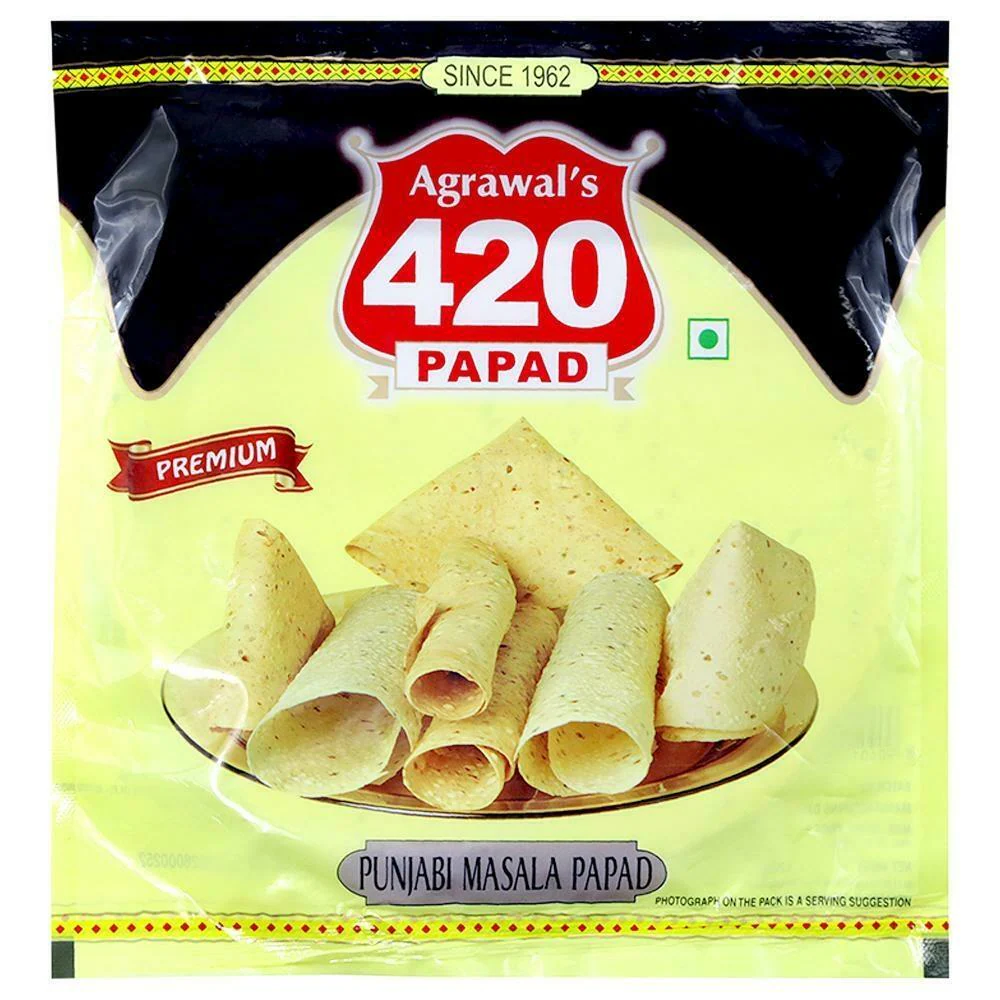420 Panjabi Masala  Papad - 200G ( Buy One Get One )