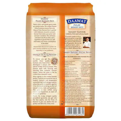 Daawat Pulav 1Kg - Image 2